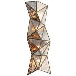 Metropolitan Geo-Gem 4-Light 10-in Artisan Brass Wall Sconce