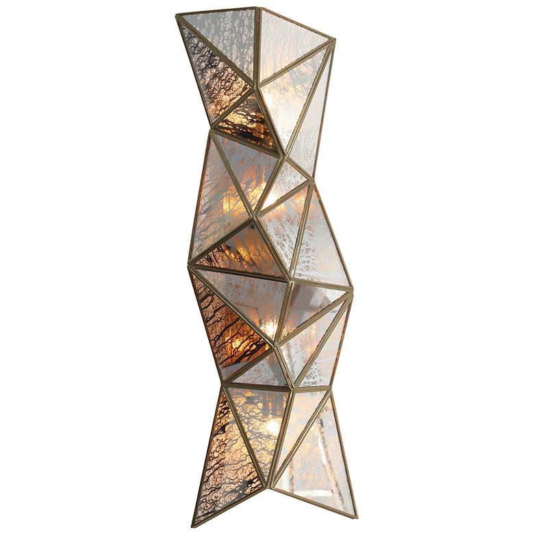 Image 4 Metropolitan Geo-Gem 4-Light 10-in Artisan Brass Wall Sconce more views