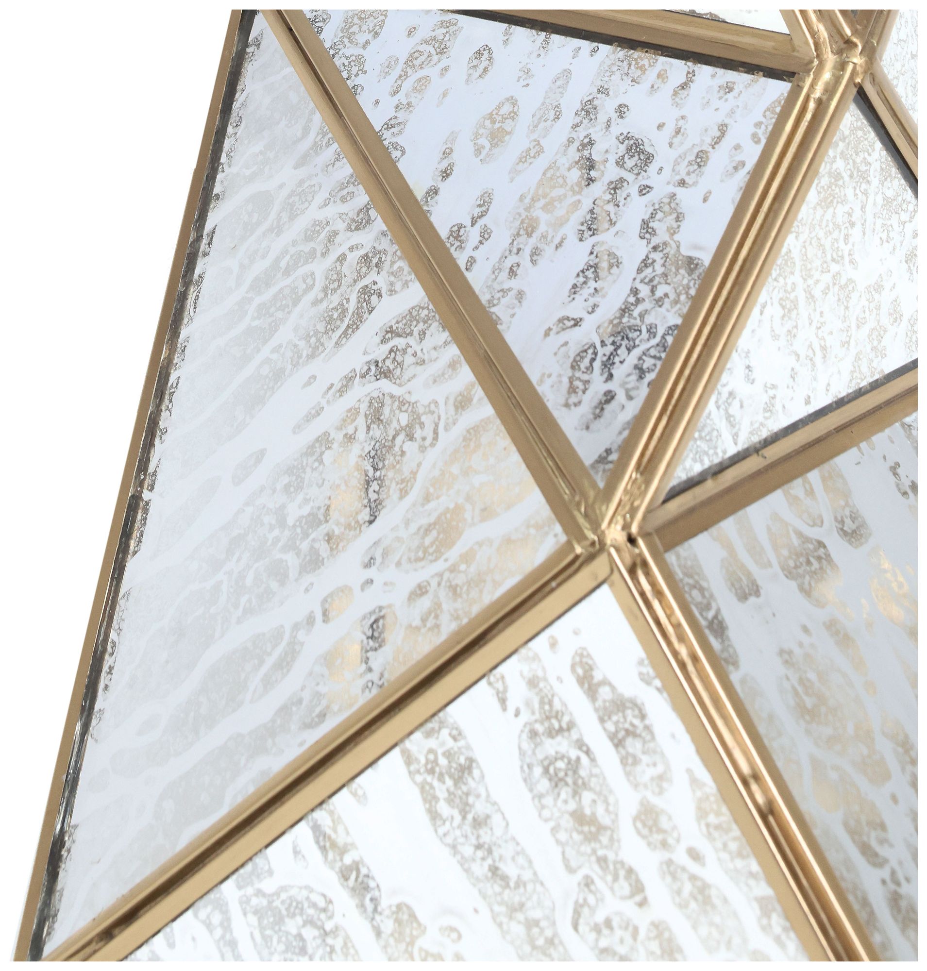 Image 2 Metropolitan Geo-Gem 4-Lt 10-in Artisan Brass Wall Sconce with Pane Glass more views