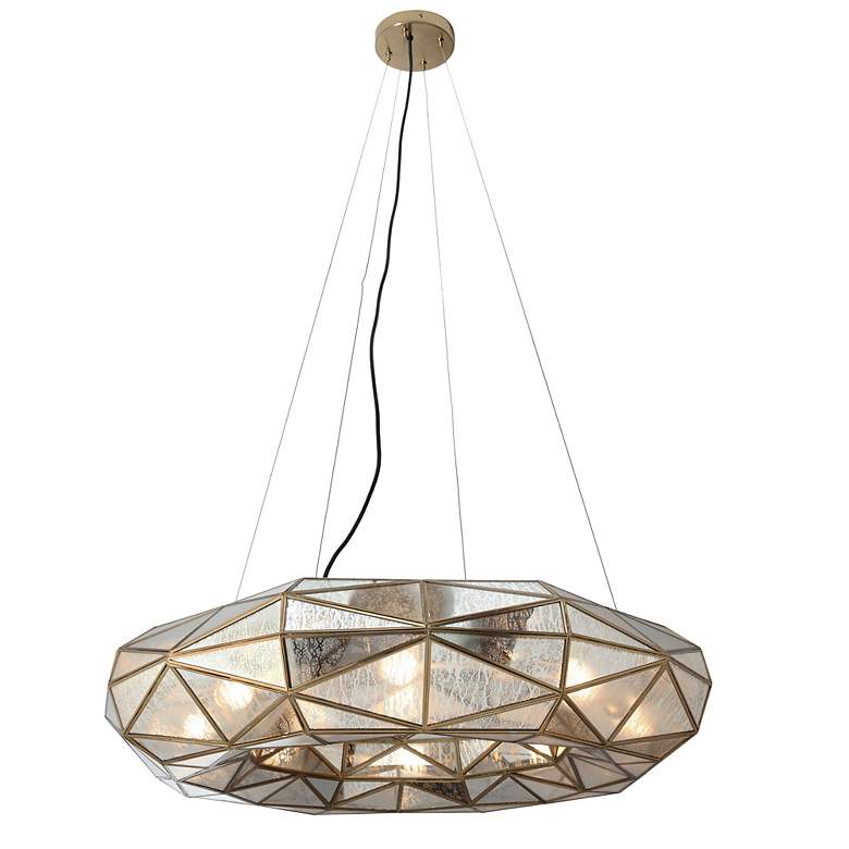 Image 1 Metropolitan Geo-Gem 8-Light 36-in Artisan Brass Pendant