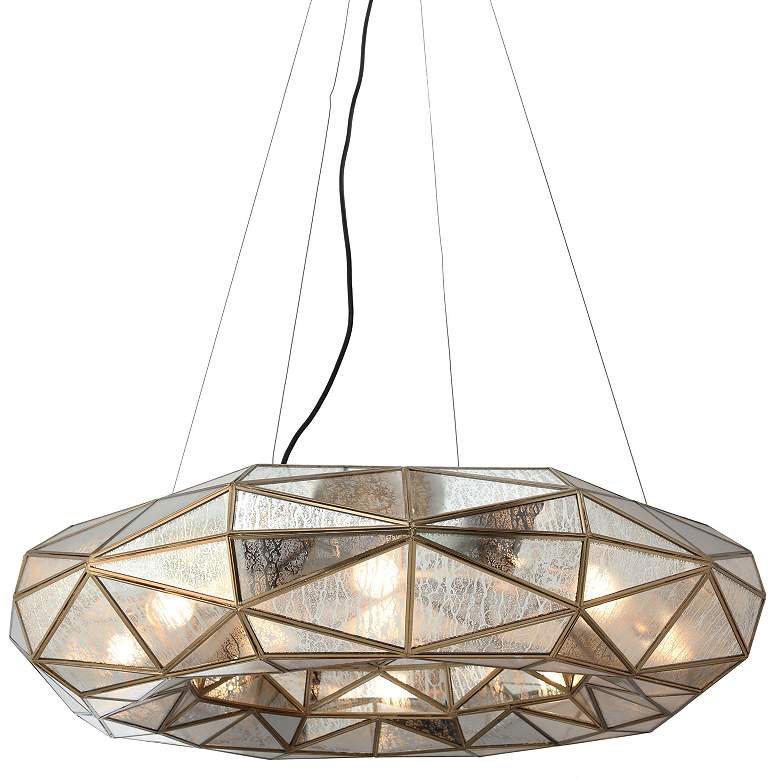 Image 2 Metropolitan Geo-Gem 8-Light 36-in Artisan Brass Pendant more views