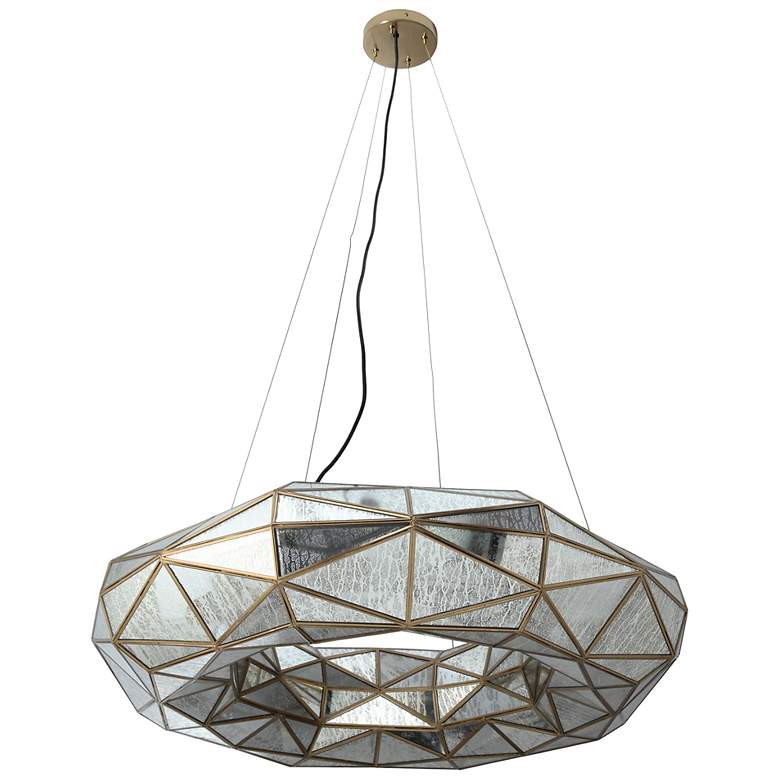 Image 3 Metropolitan Geo-Gem 8-Light 36-in Artisan Brass Pendant more views