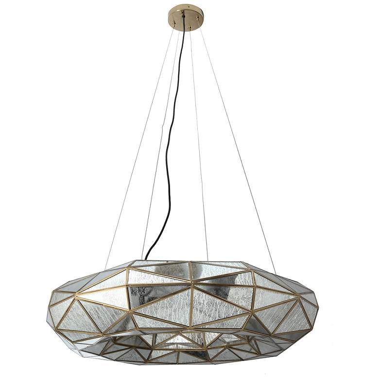 Image 6 Metropolitan Geo-Gem 8-Light 36-in Artisan Brass Pendant more views