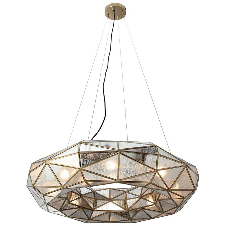 Image 7 Metropolitan Geo-Gem 8-Light 36-in Artisan Brass Pendant more views