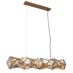 Metropolitan Geo-Gem 8-Light 61.5-in Artisan Brass Island Chandelier