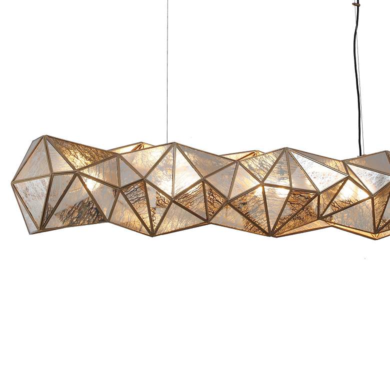 Image 2 Metropolitan Geo-Gem 8-Light 61.5-in Artisan Brass Island Chandelier more views