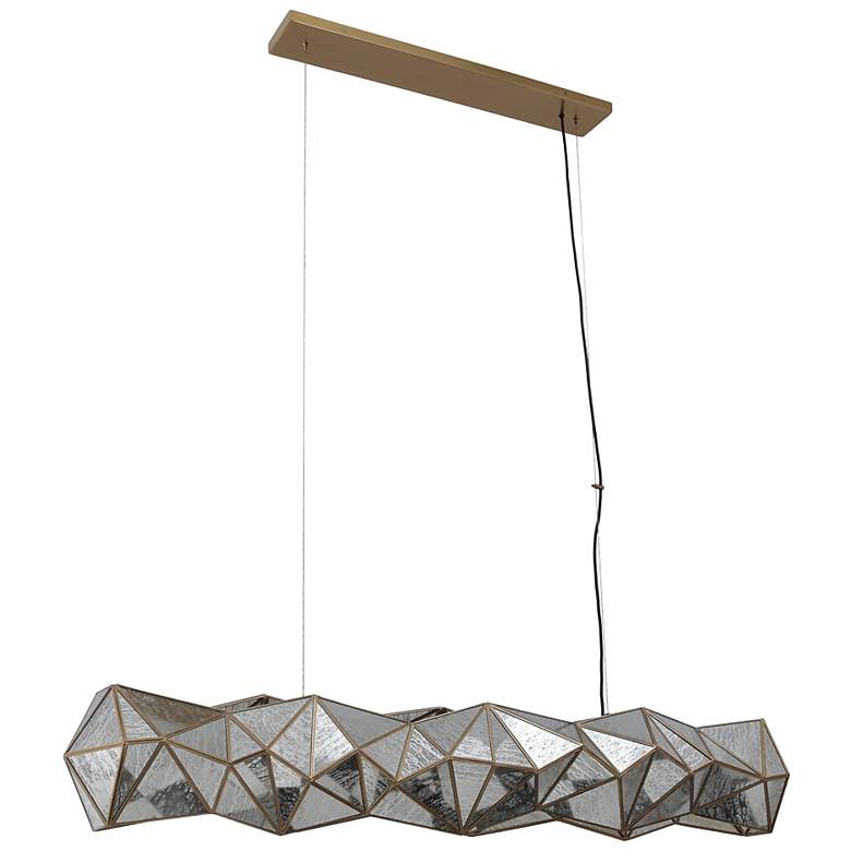 Image 5 Metropolitan Geo-Gem 8-Light 61.5-in Artisan Brass Island Chandelier more views