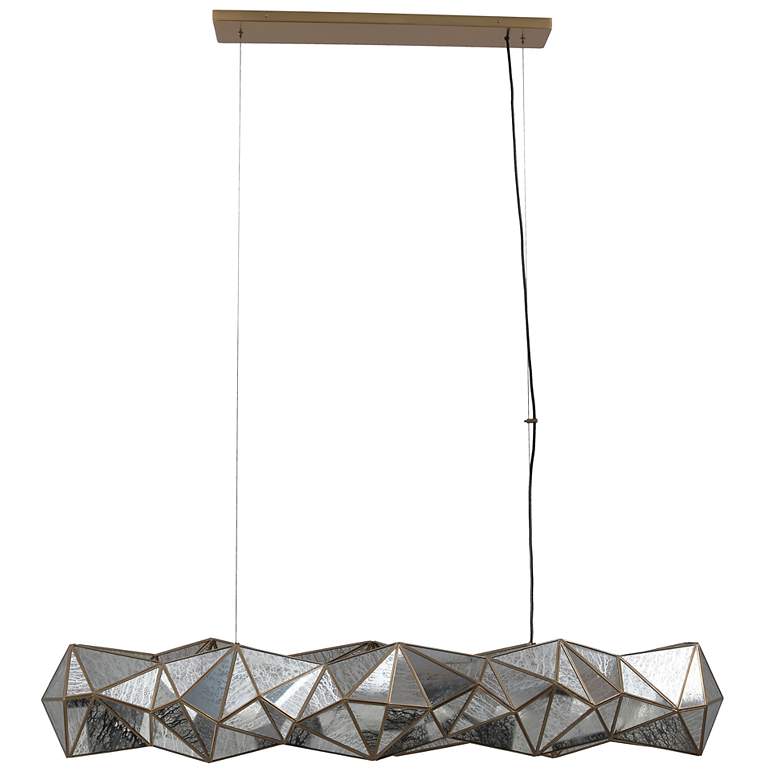 Image 7 Metropolitan Geo-Gem 8-Light 61.5-in Artisan Brass Island Chandelier more views