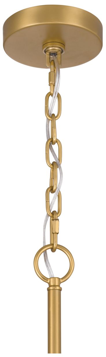 Image 6 Metropolitan Glassara 6-Lt 23-in Legacy Brass Pendant with Glass Shade more views