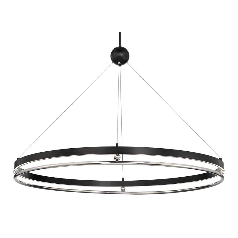 Image 2 Metropolitan Grande Illusion 49-inch LED Coal and Polished Nickel Pendant more views