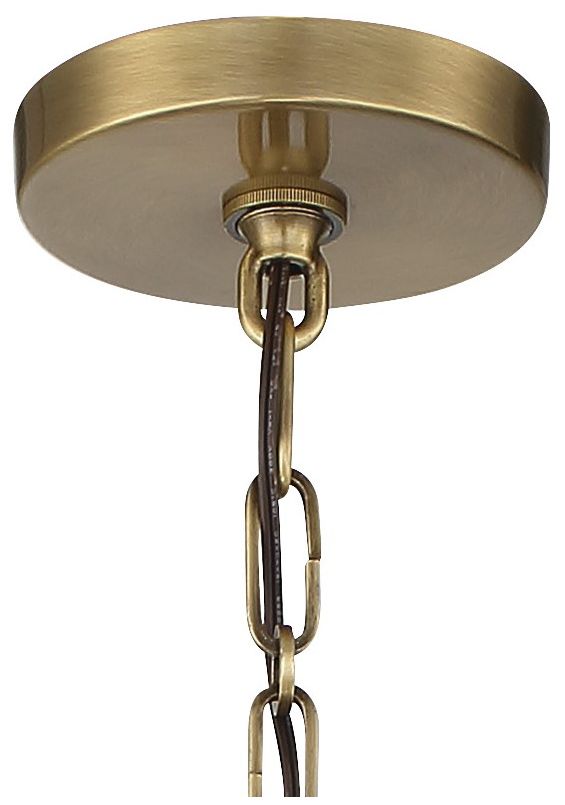 Image 3 Metropolitan Grandeur 6-Light 24in Antique Nickel Pendant with Velvet Shade more views