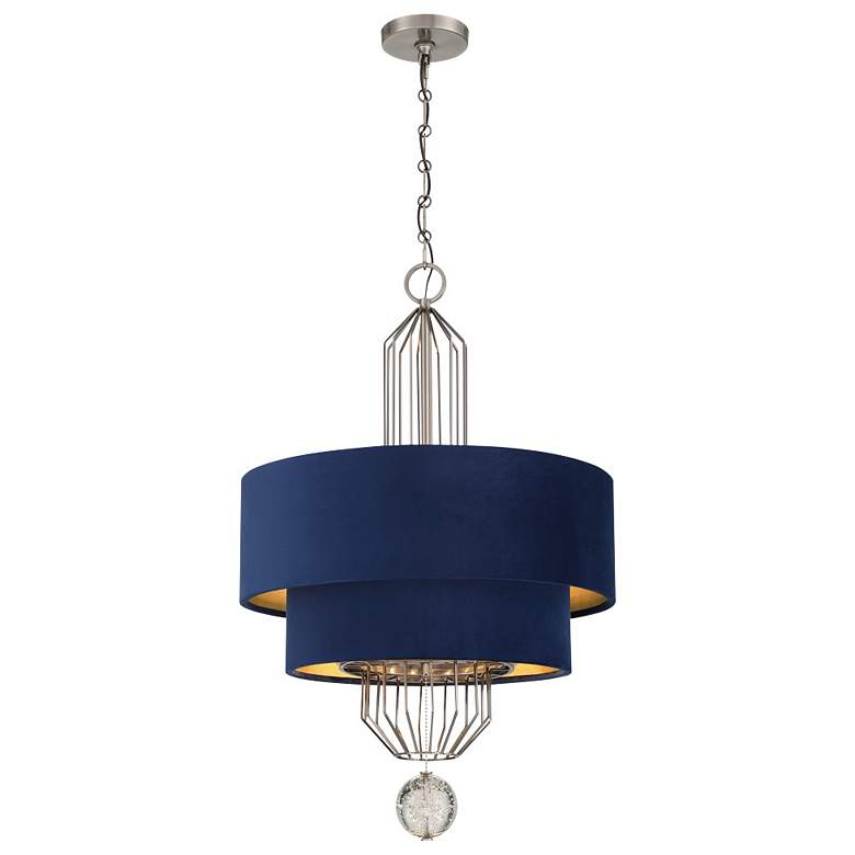 Image 1 Metropolitan Grandeur 8-Light 24-in Aged Antique Nickel Indoor Pendant