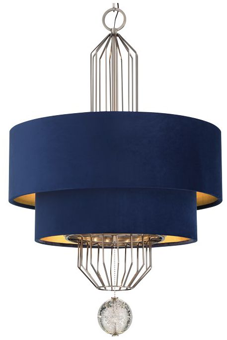 Image 2 Metropolitan Grandeur 8-Light 24-in Aged Antique Nickel Indoor Pendant more views