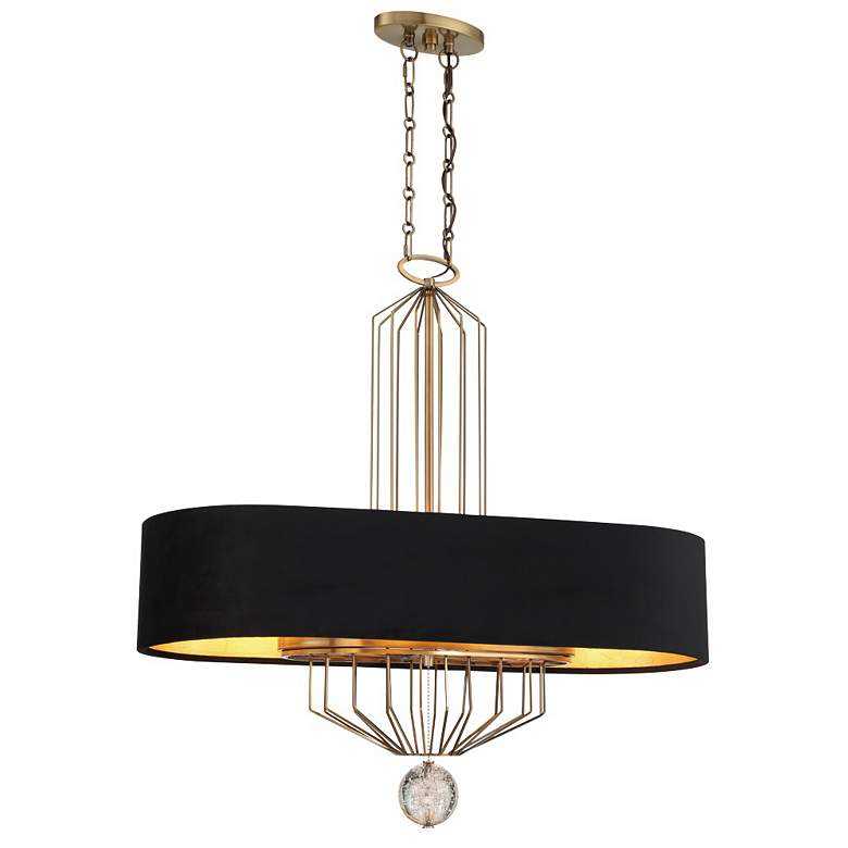 Image 1 Metropolitan Grandeur 8-Light 38-in Aged Brass Indoor Island Chandelier