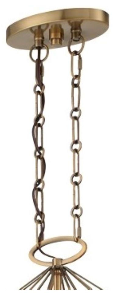 Image 3 Metropolitan Grandeur 8-Light 38-in Aged Brass Indoor Island Chandelier more views