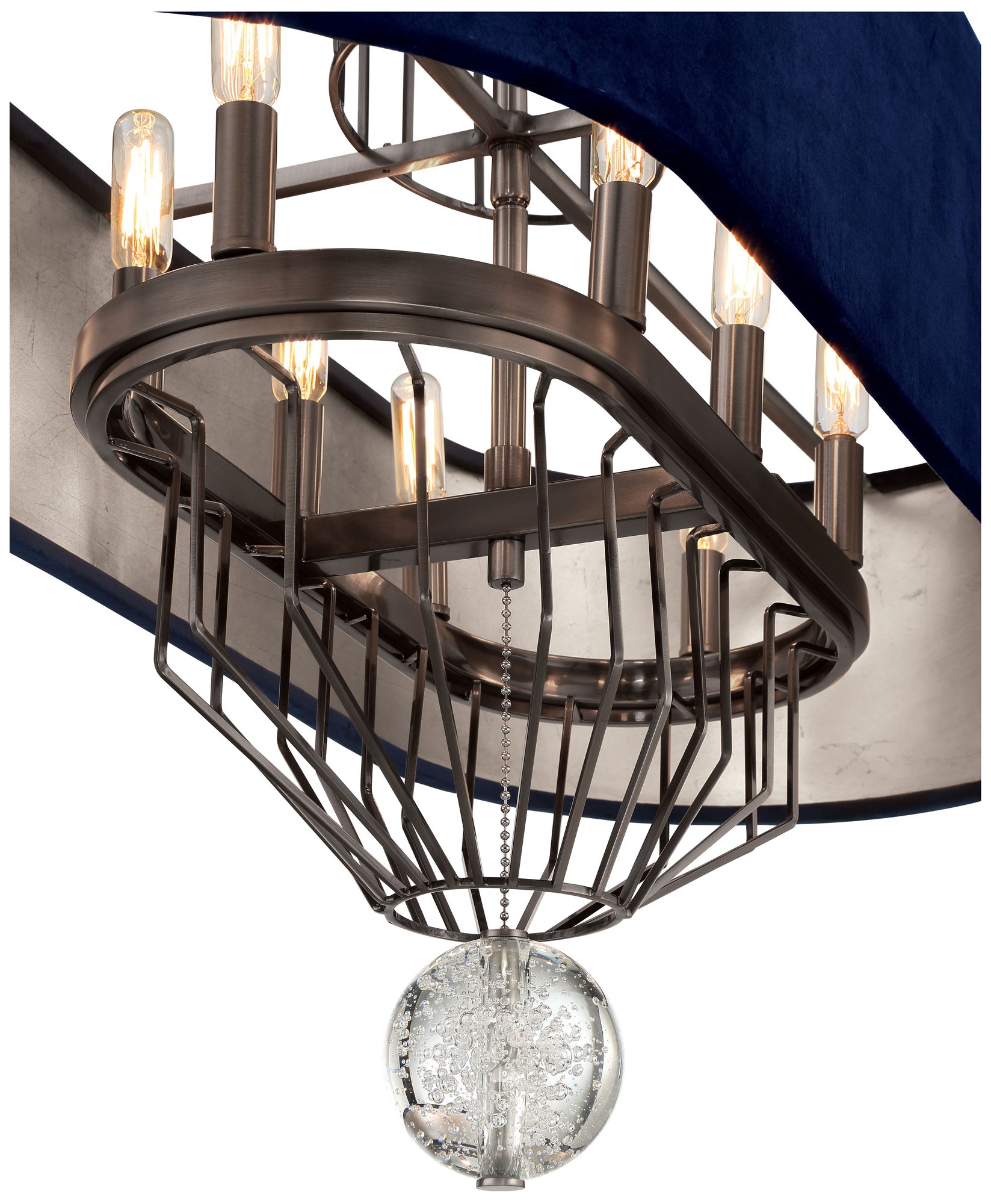 Image 7 Metropolitan Grandeur 8-Light Aged Antique Nickel Island Chandelier more views