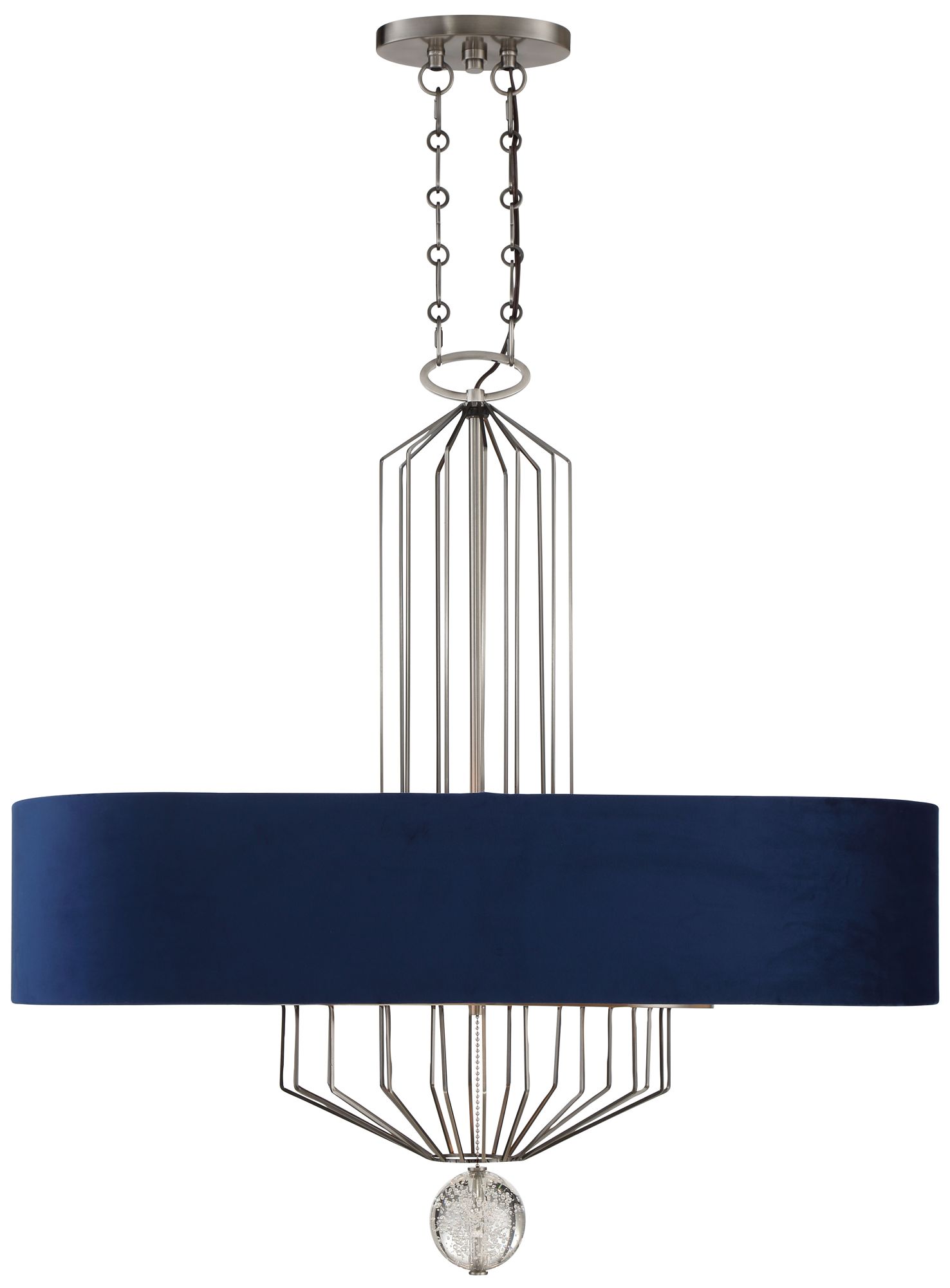 Metropolitan Grandeur 8-Light Aged Antique Nickel Island Chandelier