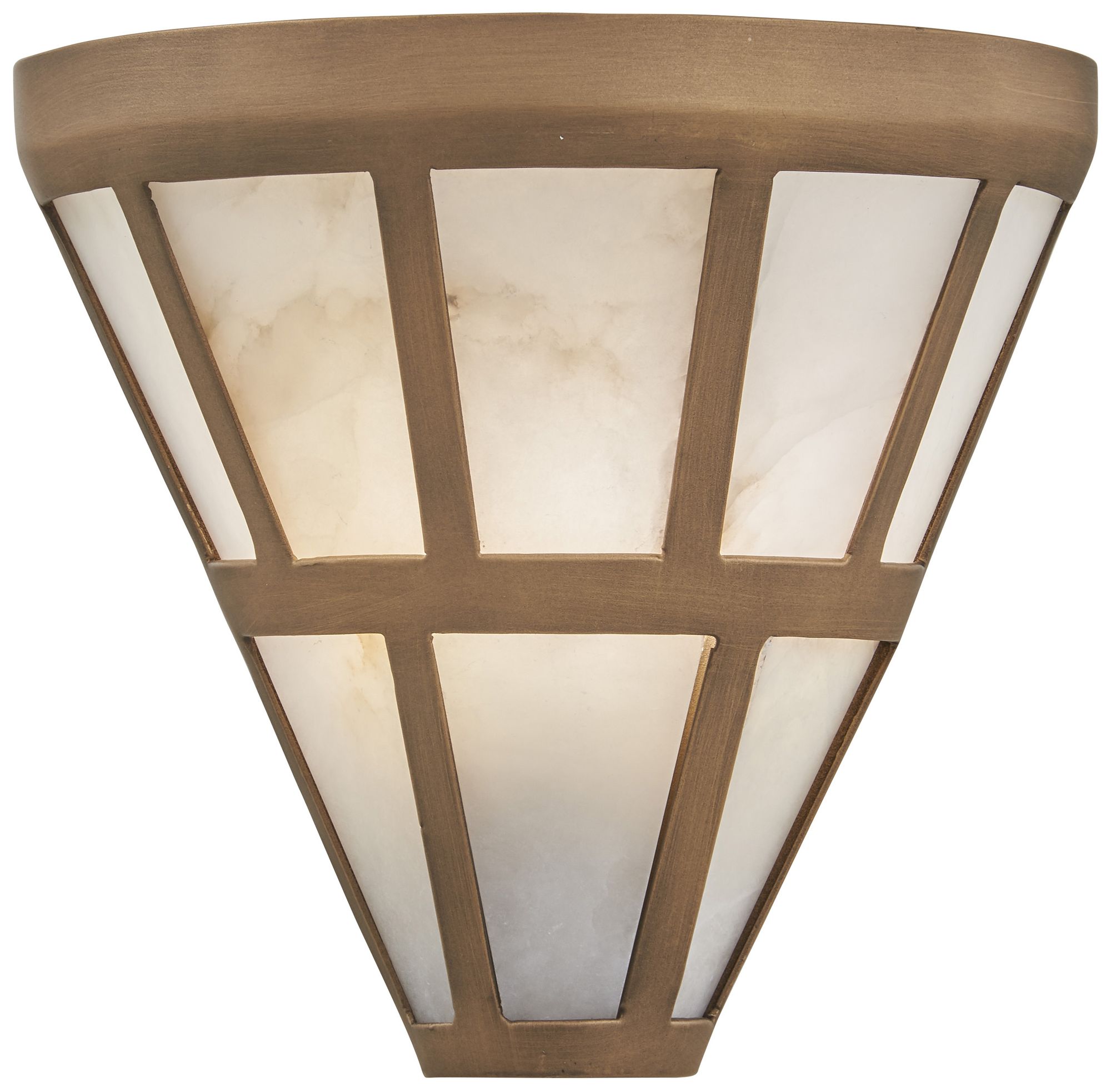 Metropolitan Istria 1-Lt 10-in Ashen Gold Wall Sconce with Alabaster Shade