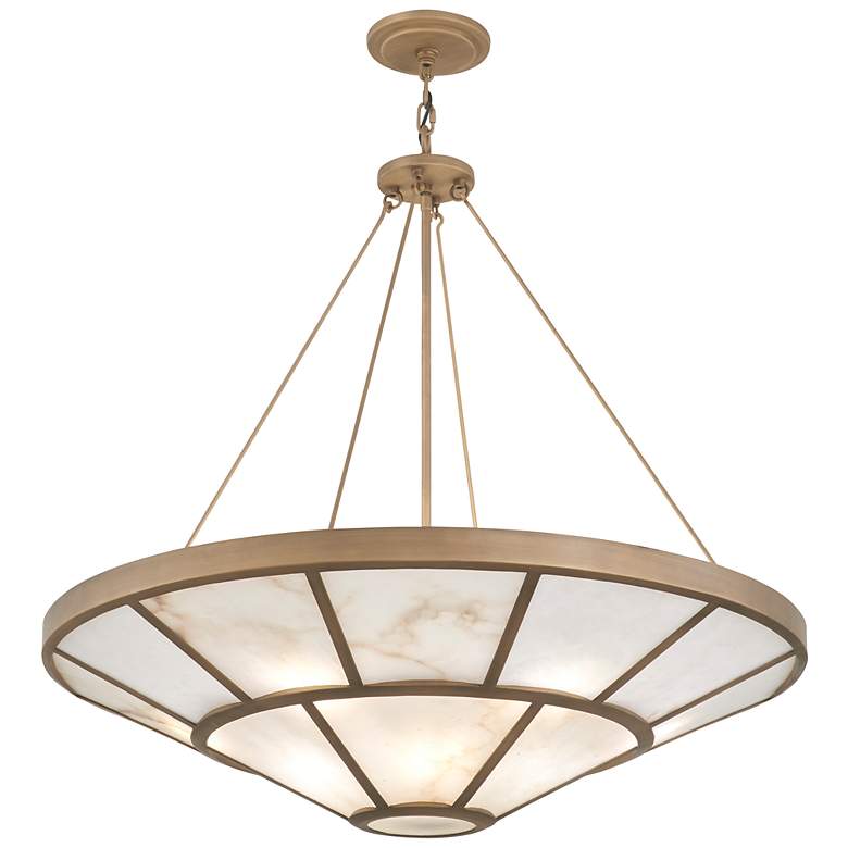 Image 2 Metropolitan Istria 12-Light 36-in Ashen Gold Pendant with ALABASTER Shade
