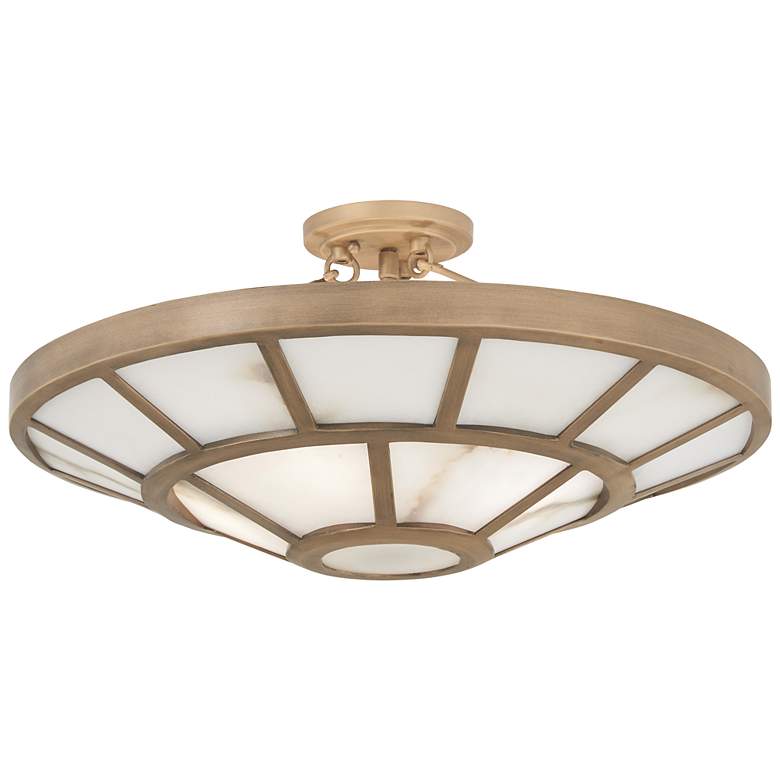 Image 1 Metropolitan Istria 4-Light 22-in Ashen Gold Semi-Flush with Shade