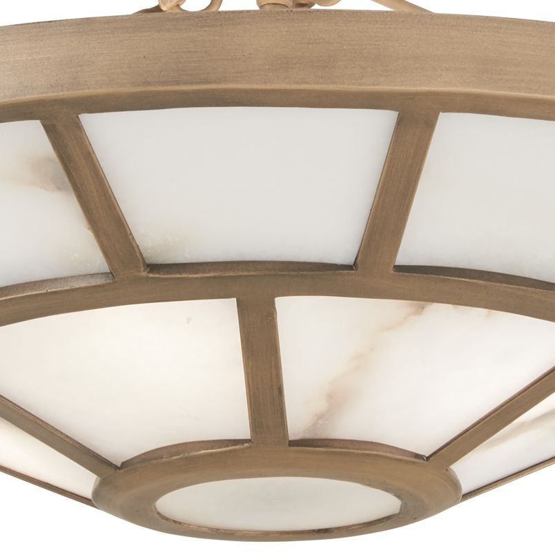 Image 2 Metropolitan Istria 4-Lt 22-in Ashen Gold Semi-Flush with Alabaster Shade more views