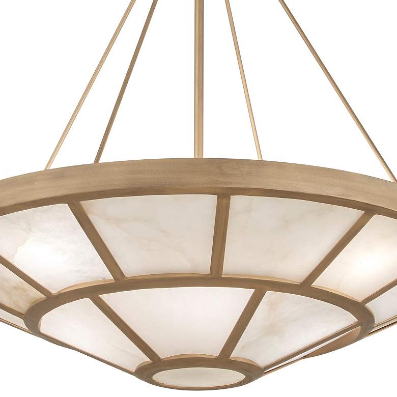Image 2 Metropolitan Istria 8-Light 28-in Ashen Gold Pendant with ALABASTER Shade more views