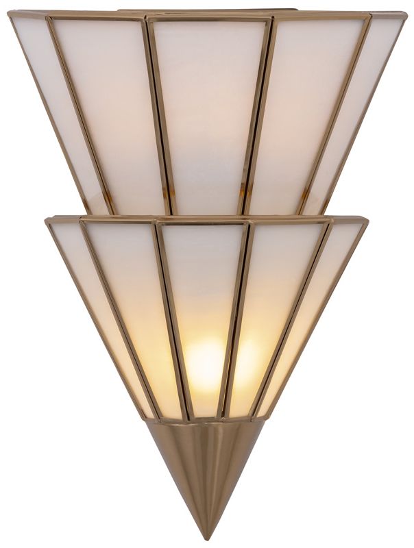 Metropolitan Jaxen 2-Lt 10.25-in Legacy Brass Wall Sconce with Glass Shade