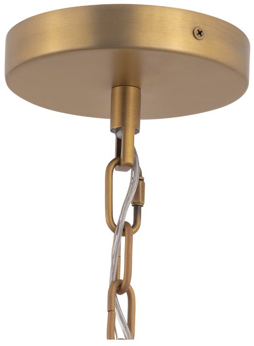 Image 7 Metropolitan Jaxen 3-Light 24.5-in Legacy Brass Pendant with Glass Shade more views