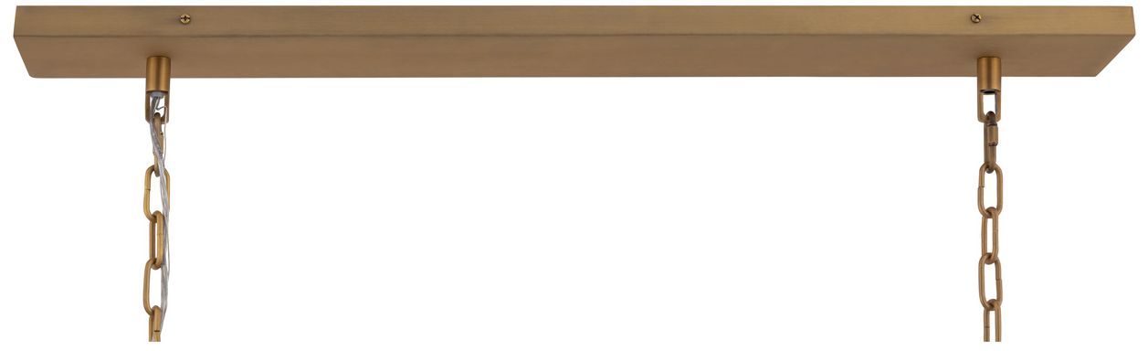Image 7 Metropolitan Jaxen 6-Lt 48-in Legacy Brass Linear Chandelier with Shade more views