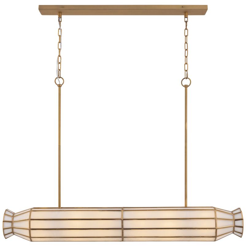 Metropolitan Jaxen 6-Lt 48-in Legacy Brass Linear Chandelier with Shade