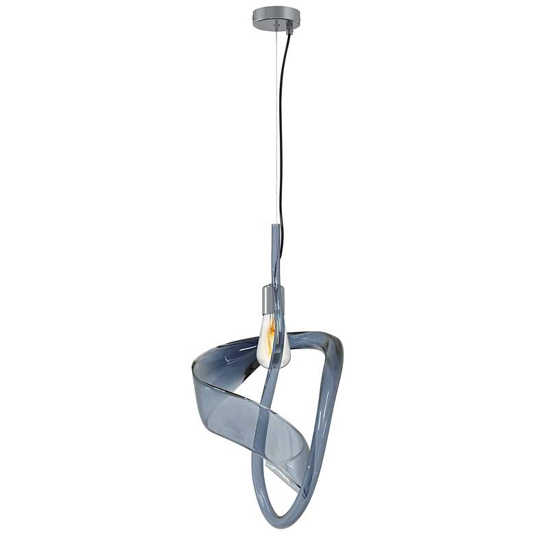 Image 2 Metropolitan Jaxy 1-Light 11.8-in Chrome Pendant