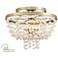 Metropolitan Lighting Stonybrook 30" Gold and Quartz Ceiling Light