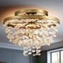 1_Metropolitan Lighting Stonybrook 30" Gold and Quartz Ceiling Light