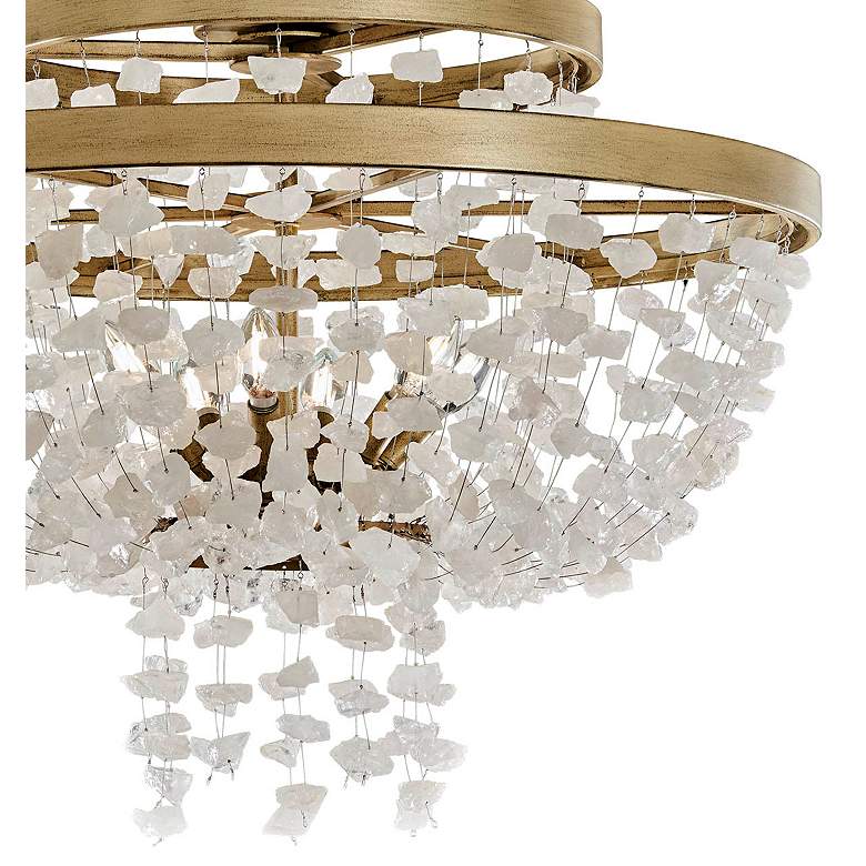 Image 3 Metropolitan Lighting Stonybrook 30" Gold and Quartz Ceiling Light more views