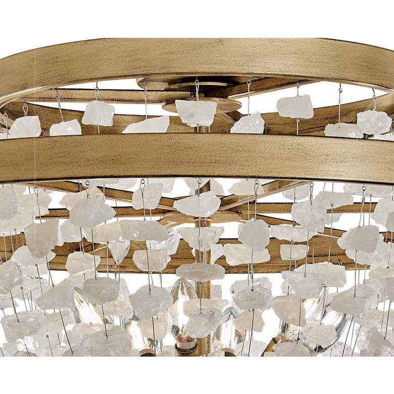 Image 4 Metropolitan Lighting Stonybrook 30" Gold and Quartz Ceiling Light more views