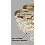 7_Metropolitan Lighting Stonybrook 30" Gold and Quartz Ceiling Light more views