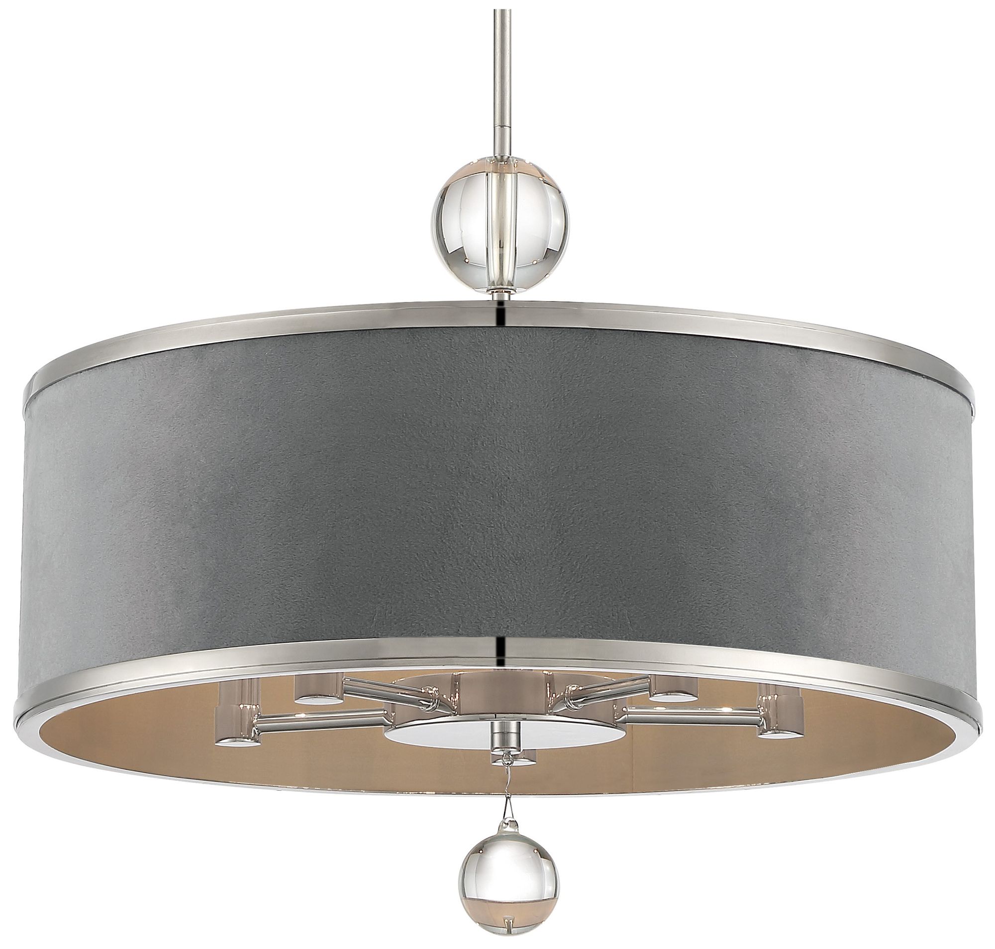 Image 2 Metropolitan Luxor 20-inch 5-Light Polished Nickel Pendant more views