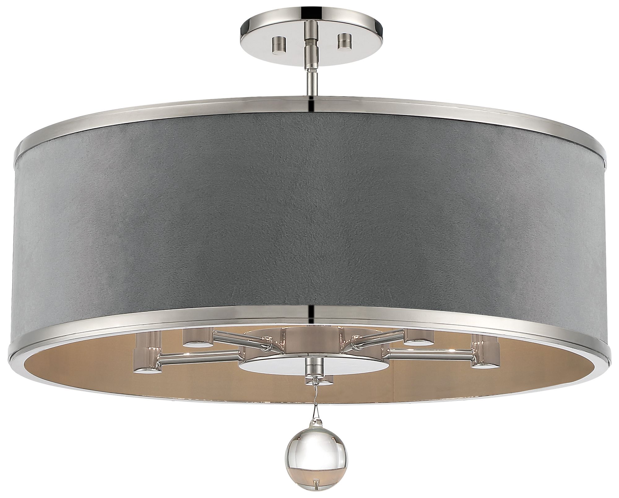 Image 5 Metropolitan Luxor 20-inch 5-Light Polished Nickel Pendant more views