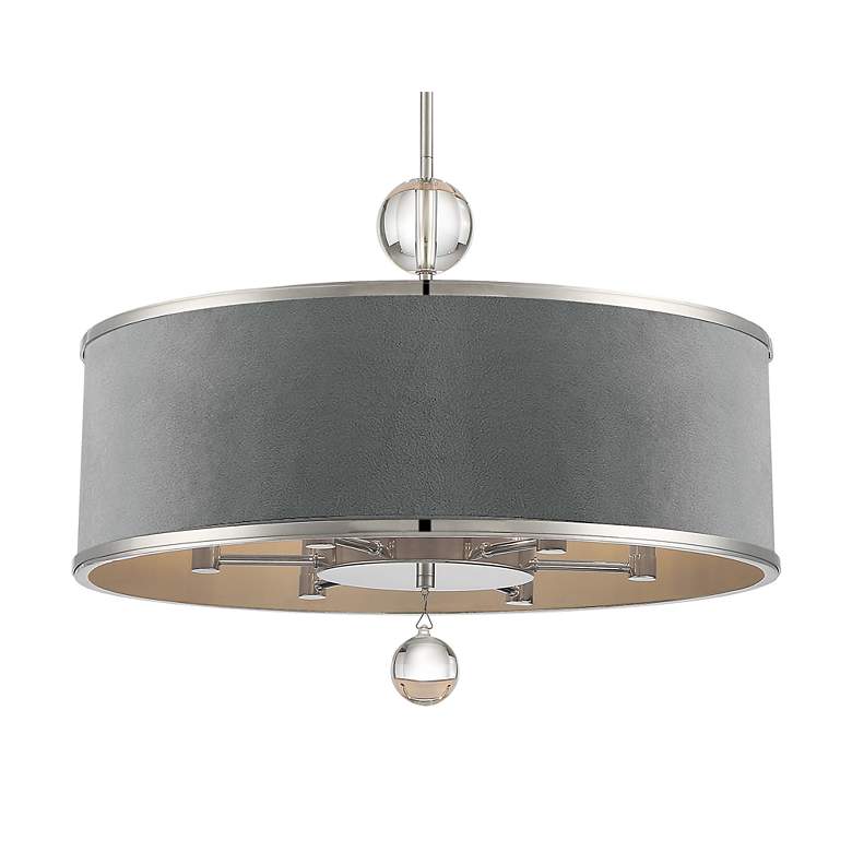 Image 3 Metropolitan Luxor 24" Wide Polished Nickel 6-Light Pendant more views