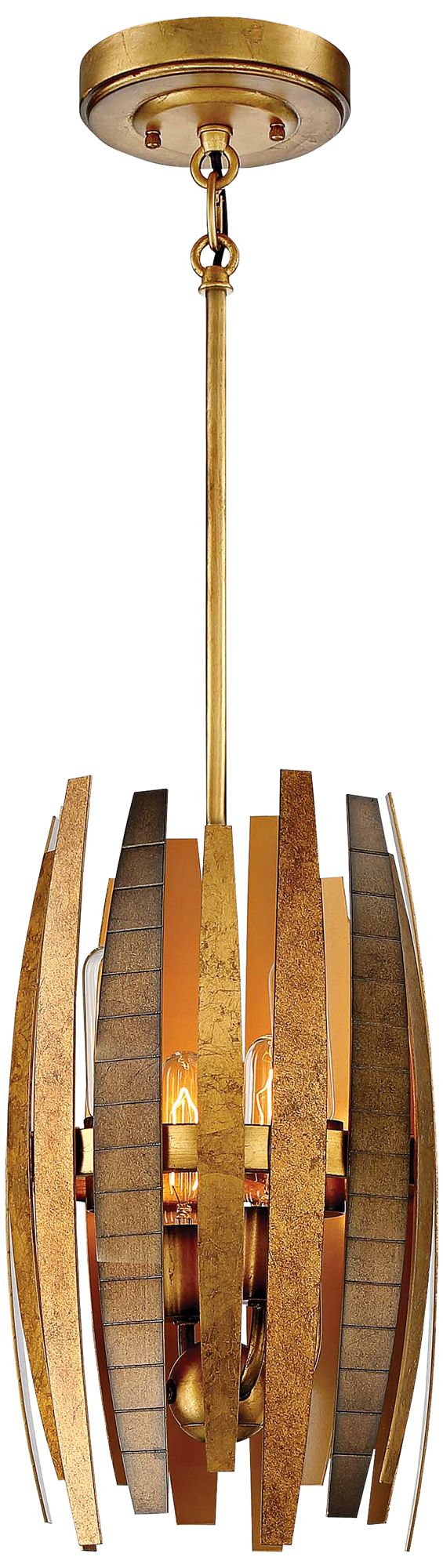 Image 2 Metropolitan Manitou 4-Light Ardor Gold Mini-Pendant with Metal Shade