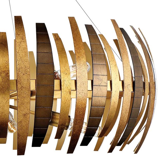 Image 3 Metropolitan Manitou 8-Light 34-in Ardor Gold Chandelier more views