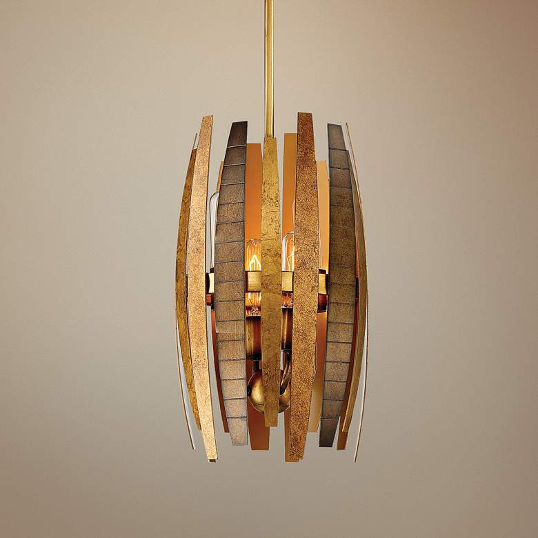 Image 1 Metropolitan Manitou 9 1/2"W 4-Light Ardor Gold Mini Pendant