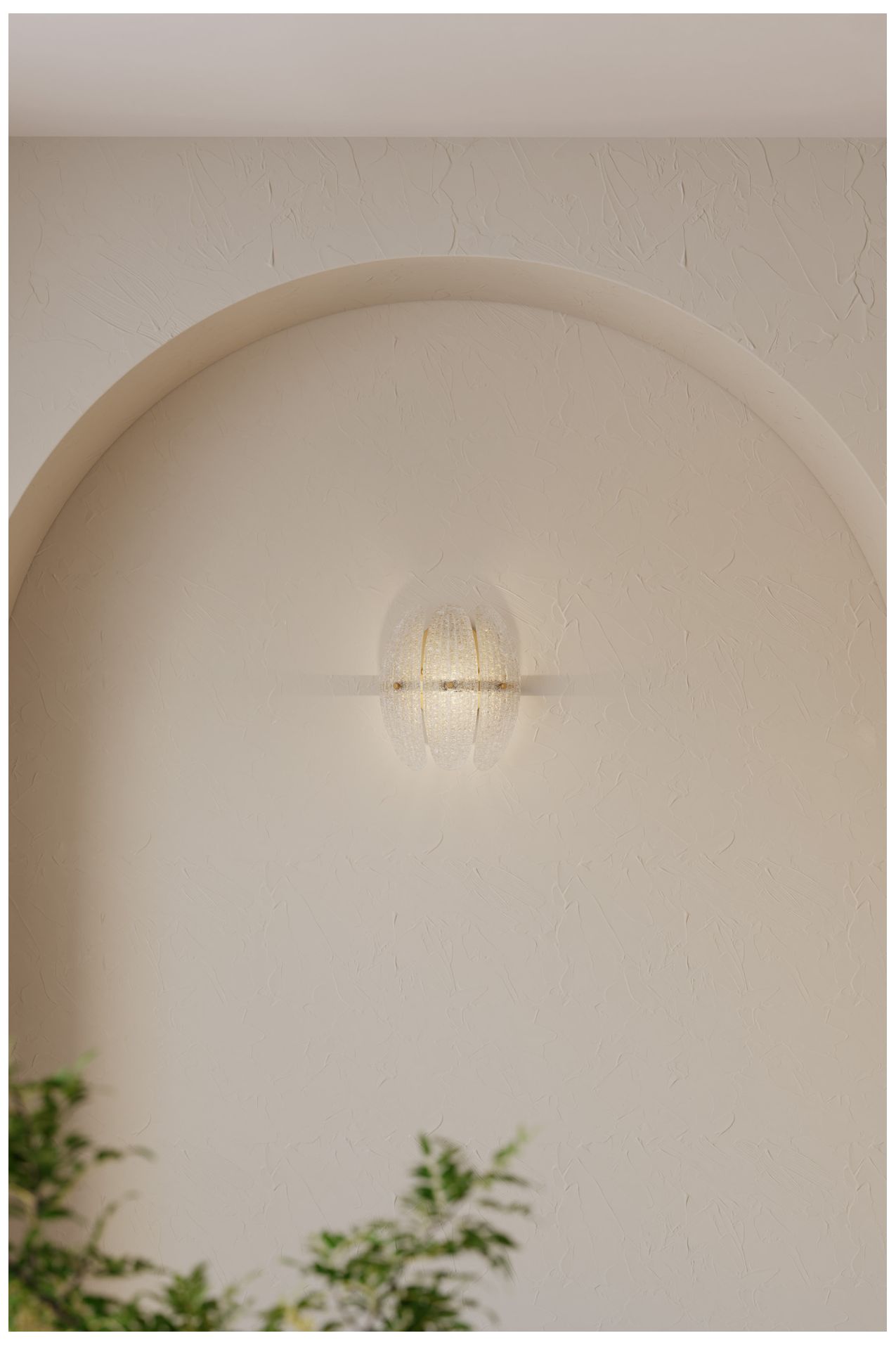 Image 2 Metropolitan Marclaire 1-Lt 9.75-in Brass Wall Sconce with Glass Shades more views