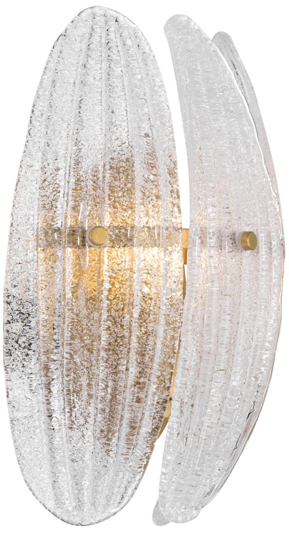 Image 3 Metropolitan Marclaire 1-Lt 9.75-in Brass Wall Sconce with Glass Shades more views