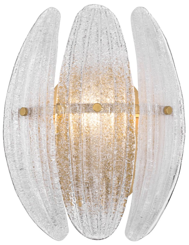 Image 6 Metropolitan Marclaire 1-Lt 9.75-in Brass Wall Sconce with Glass Shades more views