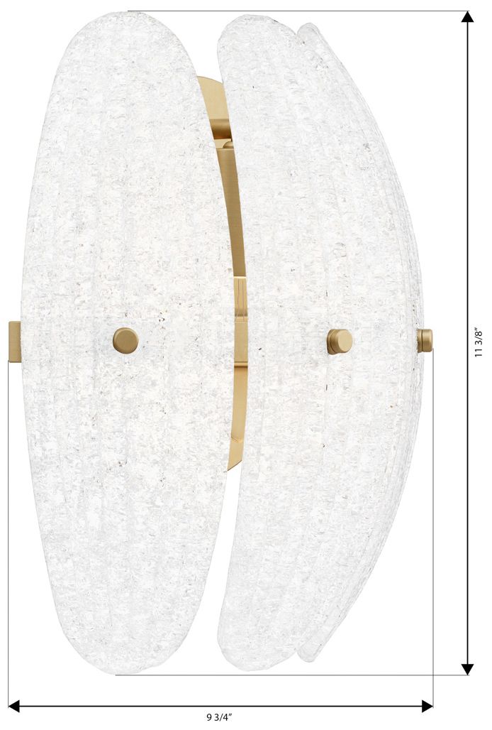 Image 7 Metropolitan Marclaire 1-Lt 9.75-in Brass Wall Sconce with Glass Shades more views