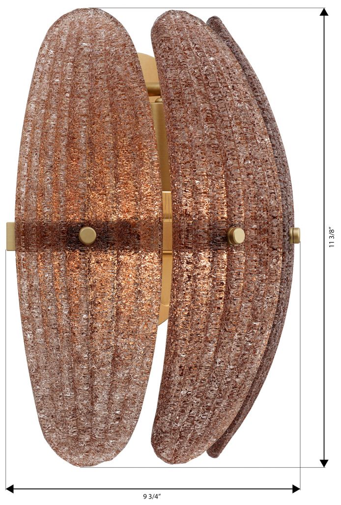 Image 7 Metropolitan Marclaire 1-Lt 9.75in Brass Wall Sconce with Brown Glass Shade more views