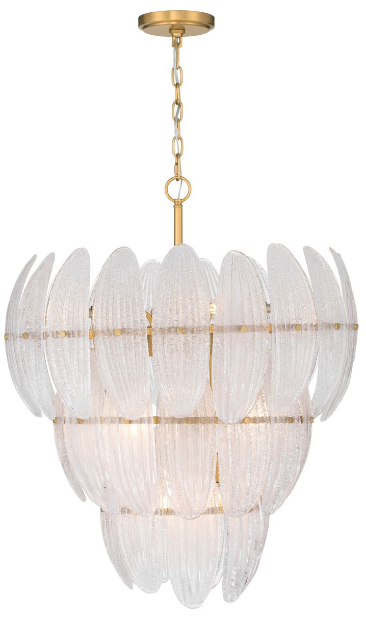 Image 6 Metropolitan Marclaire 11-Lt 26.5-in Brass Pendant with Clear Glass Shades more views