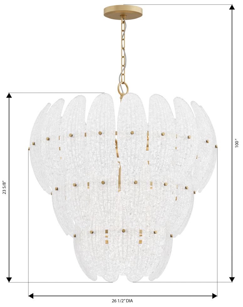 Image 7 Metropolitan Marclaire 11-Lt 26.5-in Brass Pendant with Clear Glass Shades more views