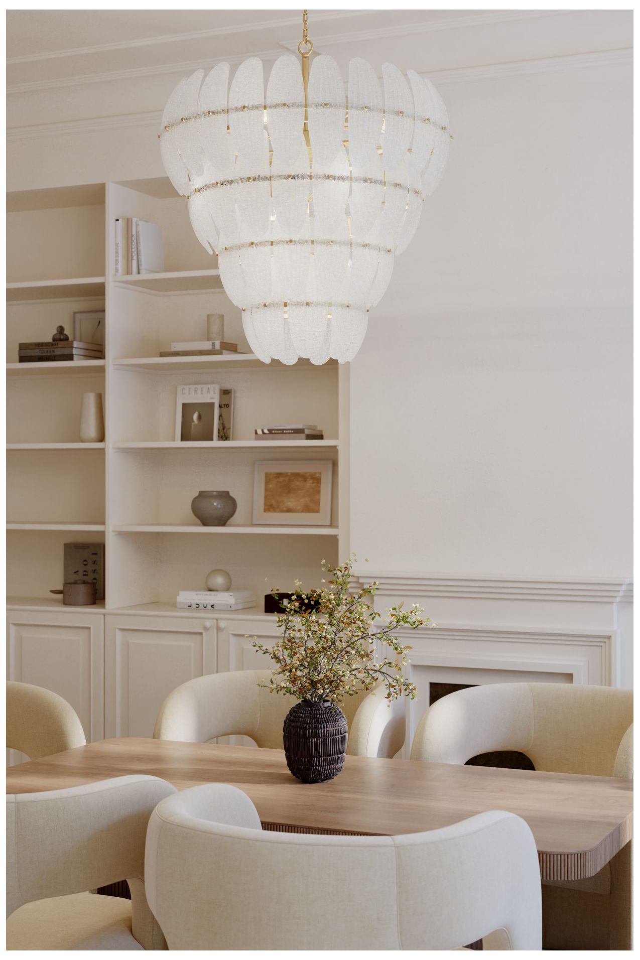 Image 4 Metropolitan Marclaire 15-Lt 32.75-in Brass Pendant with Clear Glass Shades more views